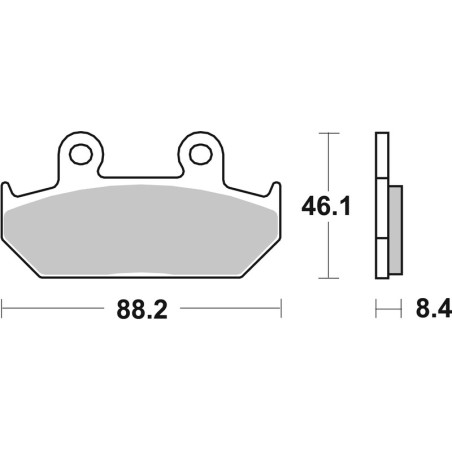 Plaquettes de frein BREMBO route métal fritté pour HONDA NX 500 DOMINATOR, NX 650 DOMINATOR de 1993 à 1996