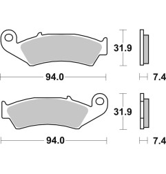 BREMBO brake pads for HONDA CR 250, CRM 250, CRM 75, NX 250, XR 250 1986-1995