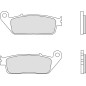 Pastillas de freno orgánicas BREMBO para YAMAHA WR 125, WR 125 X y HONDA XLR 125, XR 125 L de 1998 a 2026 Pastillas de freno orgánicas BREMBO para YAMAHA WR 125, WR 125 X y HONDA XLR 125, XR 125 L de 1998 a 2026