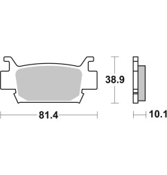 BREMBO Bremsbeläge für HONDA TRX 500 FA FOURTRAX FOREMAN RUBICON 4WD, TRX 500 FE FOURTRAX FOREMAN ES 4WD 2005-2019