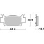 Plaquettes de frein BREMBO Off-Road métal fritté pour HONDA TRX 500 FA FOURTRAX FOREMAN RUBICON 4WD de 2005 à 2019