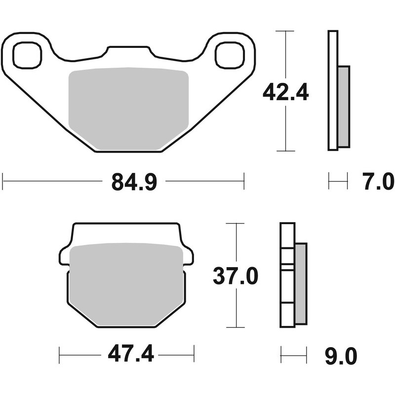 Pastillas de freno orgánicas BREMBO para VENT BAJA 50, SUZUKI RM 80, APRILIA TUONO 125 y KAWASAKI KD 80 de 1980 a 2026