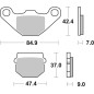 Pastillas de freno orgánicas BREMBO para VENT BAJA 50, SUZUKI RM 80, APRILIA TUONO 125 y KAWASAKI KD 80 de 1980 a 2026