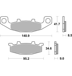 BREMBO Bremsbeläge für KAWASAKI KLE 500 und SUZUKI DR 800 S 1991-2007