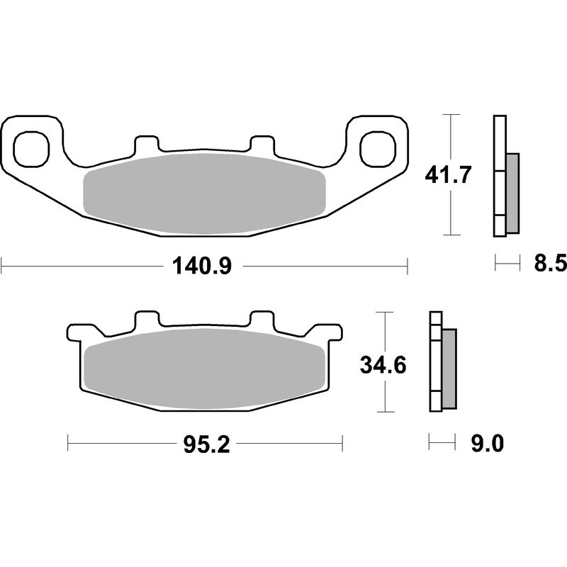 Pastillas de freno sinterizadas BREMBO para KAWASAKI KLE 500 y SUZUKI DR 800 S de 1991 a 2007 Pastillas de freno sinterizadas BREMBO para KAWASAKI KLE 500 y SUZUKI DR 800 S de 1991 a 2007