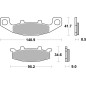BREMBO Street Sintermetall Bremsbeläge für KAWASAKI KLE 500 und SUZUKI DR 800 S 1991-2007