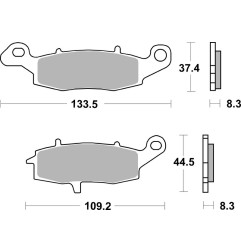 Pastillas de freno BREMBO para SUZUKI DL 1000 V-STROM, DL 650 V-STROM, DL 650 V-STROM ABS, DL 650 V-STROM XT ABS de 2002 a 2026