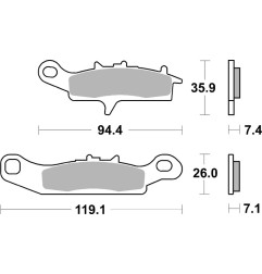 BREMBO Bremsbeläge für KAWASAKI KFX 450 2008-2014