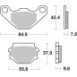 BREMBO Street Carbon Keramik Bremsbeläge für KAWASAKI KLF 300 BAYOU 2WD und SUZUKI GN 125 1978-2006 BREMBO Street Carbon Keramik Bremsbeläge für KAWASAKI KLF 300 BAYOU 2WD und SUZUKI GN 125 1978-2006