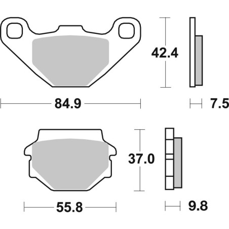 BREMBO Off-Road Sintered Metal Brake pads for KAWASAKI KLR 250, KTM MX 500, TGB BLADE 325 LE 2X4 and POLARIS PHOENIX 200