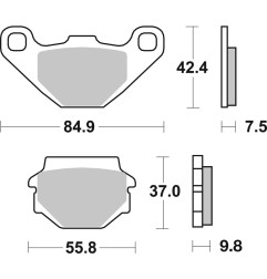 Plaquettes de frein BREMBO Off-Road métal fritté pour KAWASAKI KDX 200, KLR 250, KX 125 et KTM GS 250, MX 500, MX 600
