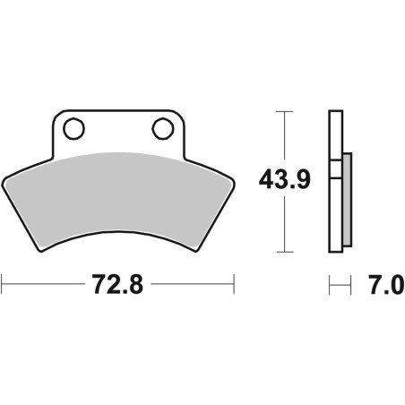 Pastillas de freno BREMBO para POLARIS SPORTSMAN 350, SPORTSMAN 500, TRAIL BOSS 250, XPLORER 300, XPRESS 300 de 1986 a 2014
