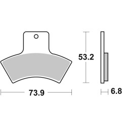 BREMBO brake pads for POLARIS SCRAMBLER 400, SCRAMBLER 500, SPORTSMAN 400, SPORTSMAN 500 EBS 4X4, TRAIL BLAZER 250 1990-2013