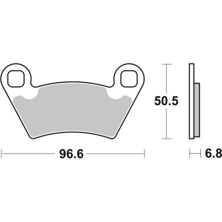 Plaquettes de frein BREMBO Off-Road métal fritté pour POLARIS RANGER 500, RANGER 700 6X6 EFI de 1999 à 2020