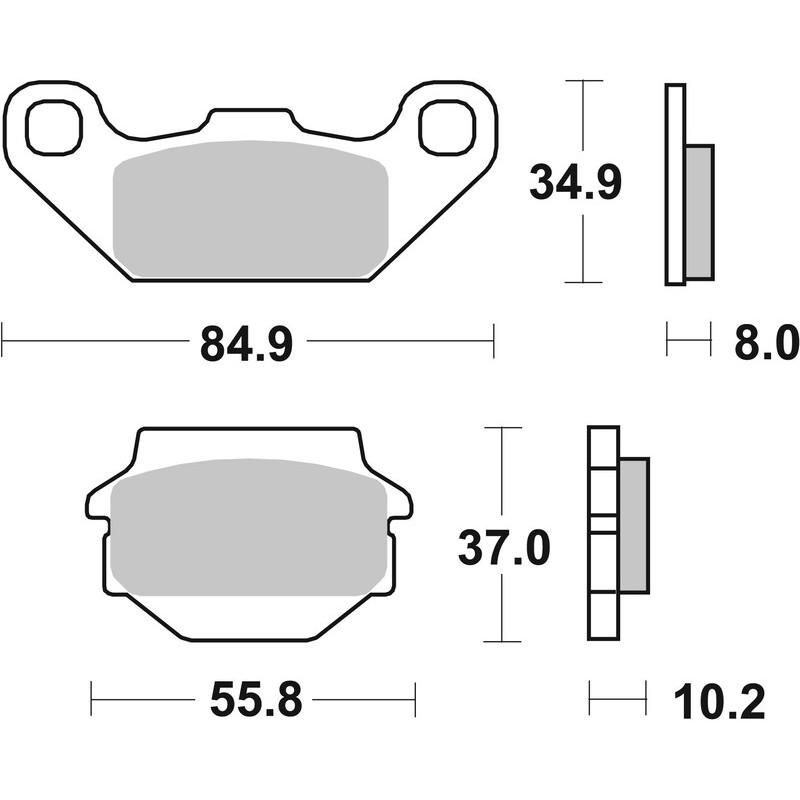 Plaquettes de frein BREMBO Off-Road métal fritté pour POLARIS SCRAMBLER 850 de 2013 - 07SU11SD Plaquettes de frein BREMBO Off-Road métal fritté pour POLARIS SCRAMBLER 850 de 2013 - 07SU11SD