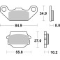 Plaquettes de frein BREMBO Off-Road métal fritté pour POLARIS SCRAMBLER 850 de 2013 - 07SU11SD Plaquettes de frein BREMBO Off-Road métal fritté pour POLARIS SCRAMBLER 850 de 2013 - 07SU11SD