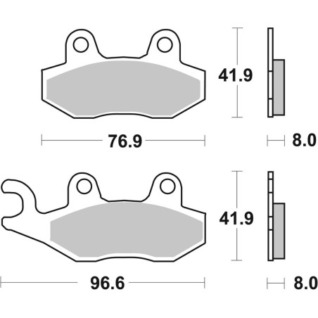 Plaquettes de frein BREMBO Off-Road métal fritté pour SUZUKI RM 125 de 1987 à 1995