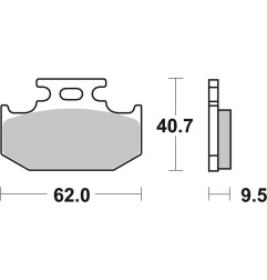 Pastillas de freno BREMBO para SUZUKI DR 350 S, DR 350 SE, RM 125, RM 250, RMX 250 y YAMAHA WRF 400, YZ 125, YZ 250, YZF 400