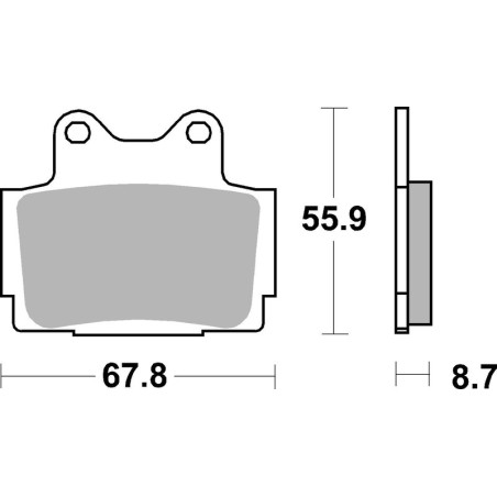 Plaquettes de frein BREMBO route carbone céramique pour YAMAHA TZR 125 de 1987 à 1992