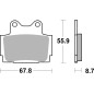 Plaquettes de frein BREMBO route carbone céramique pour YAMAHA TZR 125 de 1987 à 1992 Plaquettes de frein BREMBO route carbone céramique pour YAMAHA TZR 125 de 1987 à 1992