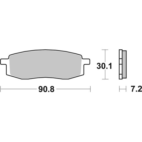 Plaquettes de frein BREMBO Off-Road métal fritté pour YAMAHA TT 350, TT 600, YZ 125, YZ 250, YZ 490 de 1985 - 07YA13SD