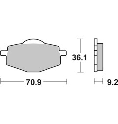 BREMBO brake pads for YAMAHA DT 125, DT 125 RE, DT 200, XT 225, XT 350 and GILERA RC 600, RC 600 TOP RALLY 1984-2007