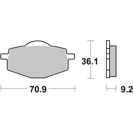 BREMBO Street Carbon Ceramic Brake pads for YAMAHA DT 125, DT 125 RE, DT 200, XT 225, XT 350 and GILERA RC 600, RC 600 TOP RALLY