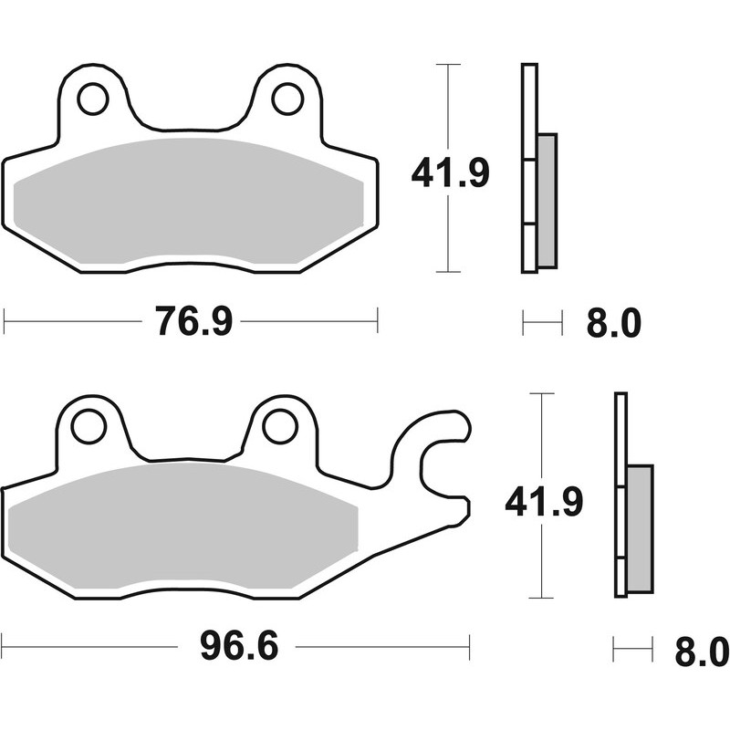 Plaquettes de frein BREMBO route métal fritté pour KAWASAKI KLE 500, KLE 500 SE, KLR 650 et SUZUKI DR 800 S de 1991 à 2026