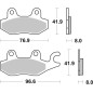 Pastillas de freno sinterizadas de competición BREMBO para YAMAHA DT 200 WR, YFZ 450 de 1991 a 2023