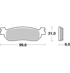BREMBO Bremsbeläge für YAMAHA TW 125, TW 200 TRAILWAY, XG 250 TRICKER, XT 225, XT 250 1999-2016