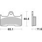 BREMBO Off-Road Sintermetall Bremsbeläge für CF MOTO CF 500 TERRALANDER 2013-2014