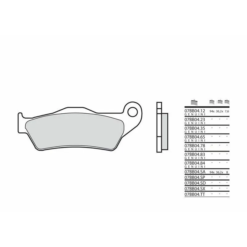BREMBO Genuine Sintered Metal Brake pads for KTM SX 125, SHERCO SER 250, HUSQVARNA FX 450 and GAS GAS MC 125 1992-2025
