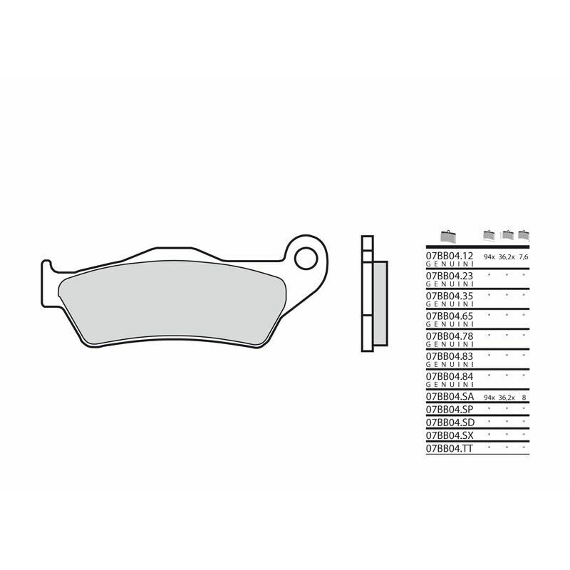 Plaquettes de frein BREMBO métal fritté pour KTM SX 125, SHERCO SER 250, HUSQVARNA FX 450 et GAS GAS MC 125 de 1992 à 2025