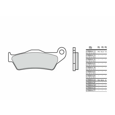 BREMBO Genuine Sintered Metal Brake pads for KTM SX 125, SHERCO SER 250, HUSQVARNA FX 450 and GAS GAS MC 125 1992-2025