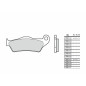 Plaquettes de frein BREMBO métal fritté pour KTM SX 125, SHERCO SER 250, HUSQVARNA FX 450 et GAS GAS MC 125 de 1992 à 2025