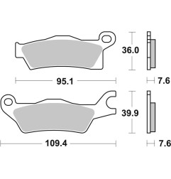 Pastillas de freno BREMBO para CAN-AM OUTLANDER 650, OUTLANDER 650 EFI XMR, OUTLANDER 650 EFI XT, OUTLANDER MAX 650 EFI DPS