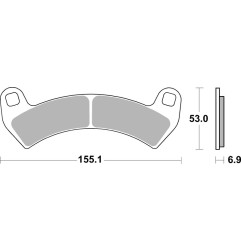 Pastillas de freno BREMBO para POLARIS RZR 900 de 2016 a 2019