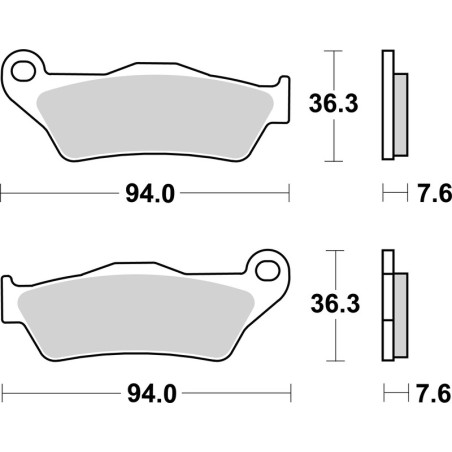 Pastillas de freno BREMBO para KTM EGS 250, EXC 125, EXC 250, EXC 300, SX 250 de 1994 a 2003