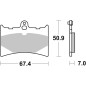 Plaquettes de frein BREMBO route/sport métal fritté pour GILERA FREESTYLE 125, APRILIA TUONO 125 et KTM GS 125 de 1984 à 2016