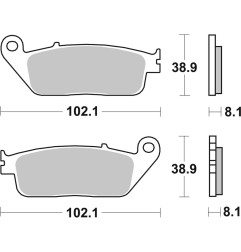 Plaquettes de frein BREMBO route/sport métal fritté pour YAMAHA WR 125, HONDA FMX 650 FUNMOTO et KAWASAKI KLE 500 de 2005 à 2026