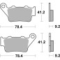 Pastillas de freno BREMBO Road Carbon Ceramic para KTM ADVENTURE 390, ADVENTURE 390 SW y BETA JONATHAN 125, JONATHAN 350