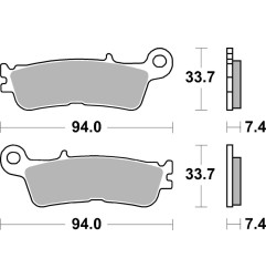BREMBO Bremsbeläge für YAMAHA WRF 250, WRF 450, YZF 250, YZF 450 und FANTIC XEF 450, XX 125, XX 250, XXF 250, XXF 450 2021-2027