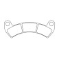Plaquettes de frein CL BRAKES Quad métal fritté pour POLARIS RZR 1000, RZR XP 1000, RZR XP 1000 HIGH LIFTER, RZR XP 1000 PREMIUM