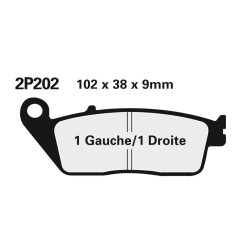 Plaquettes de frein NISSIN route semi-métallique pour HONDA CMX 500 A REBEL ABS, YAMAHA WR 125 et KAWASAKI KLE 500