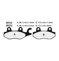 Plaquettes de frein NISSIN route semi-métallique pour KAWASAKI KLE 500, KLR 650, MZ SM 125, SX 125 et YAMAHA XTZ 750 SUPERTENERE