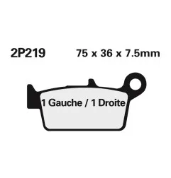 Plaquettes de frein NISSIN Off-Road semi-métallique pour HONDA CR 125, GAS GAS EC 200, TM RACING MX 125 et SUZUKI DRZ 400