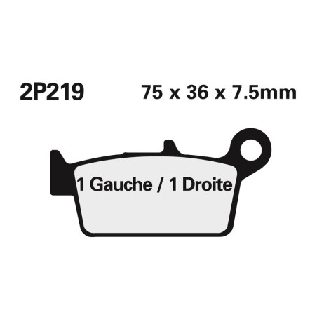 NISSIN brake pads for HONDA CR 125, CR 250, GAS GAS EC 125, EC 200, TM RACING MX 125, MX 85 and SUZUKI DR-Z 400 S, DRZ 400