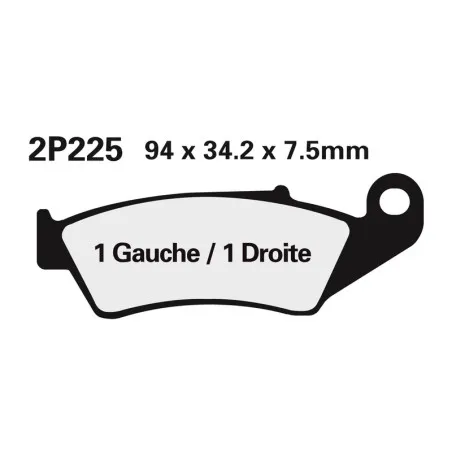NISSIN Off-Road Semi-Metallic Brake pads for HONDA CRF 450, KAWASAKI KX 250, SUZUKI DR 650 SE and GAS GAS EC 250 1990-2027