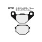 Juego pastillas de freno NISSIN 2P236NS Del. GN125 91 para APRILIA, KAWASAKI, RIEJU y CAGIVA de 1983 a 2026