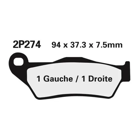 NISSIN Off-Road Semi-Metallic Brake pads for KTM SX 125, HUSQVARNA WR 125, HUSABERG FE 400 and GAS GAS ENDUCROSS 125 1980-2027